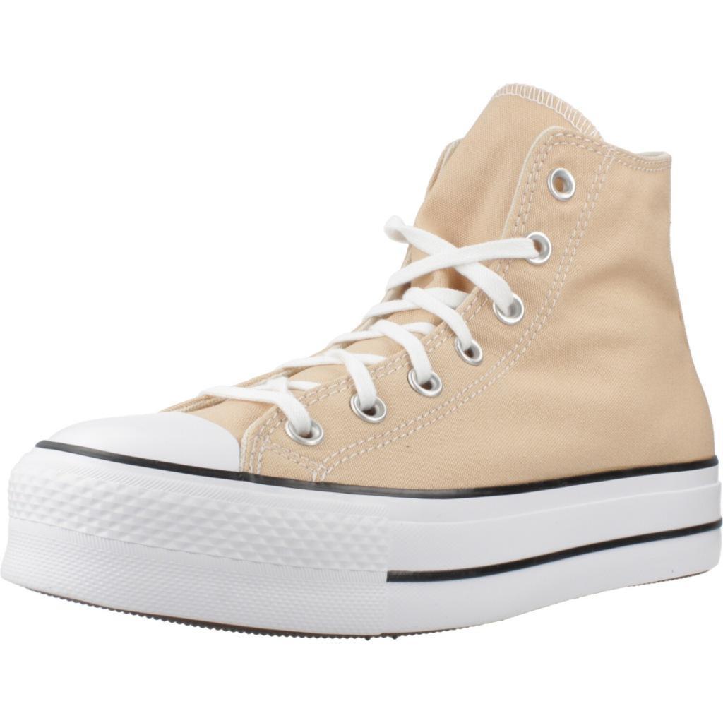 Baskets Converse Modèle Chuck Taylor All Star Lift Hi Couleur Orange 1/5