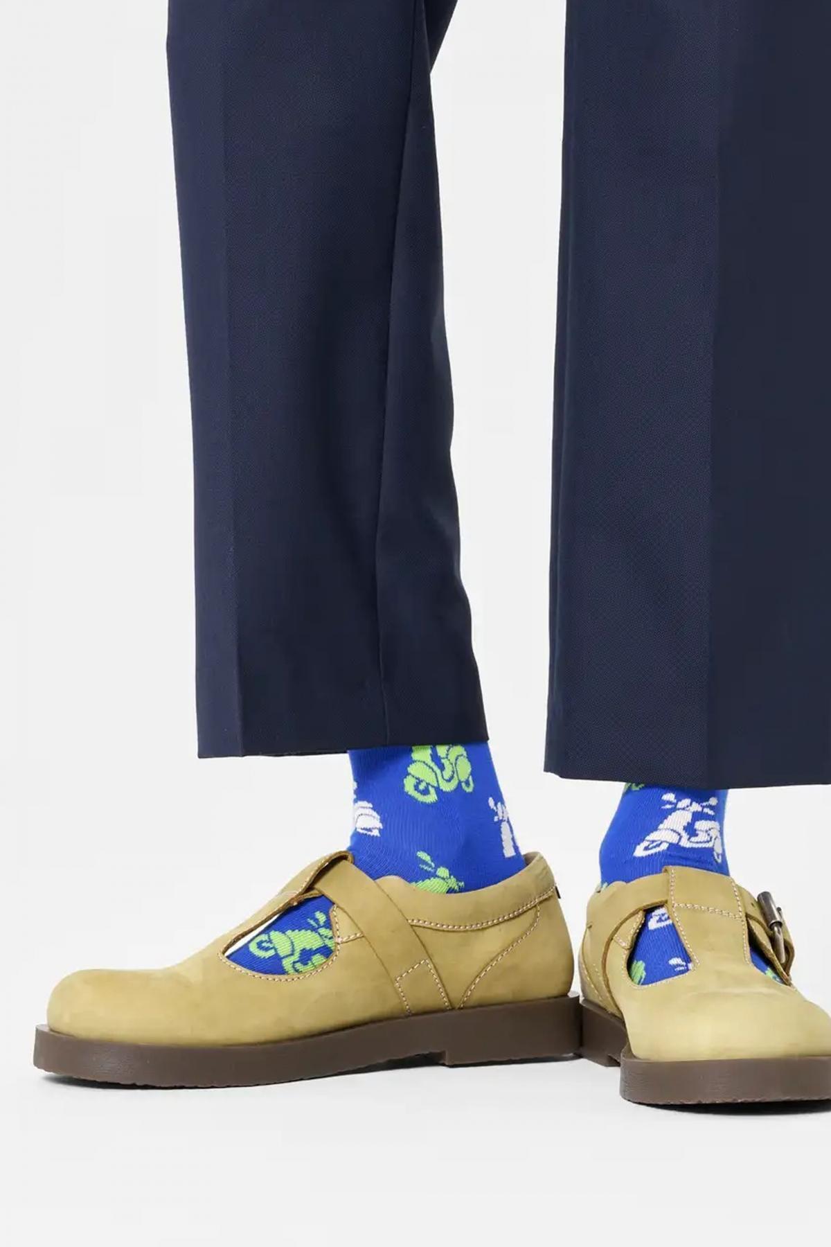 Meias Happy Socks Modelo Vespa Sock Cor Azul 4/4