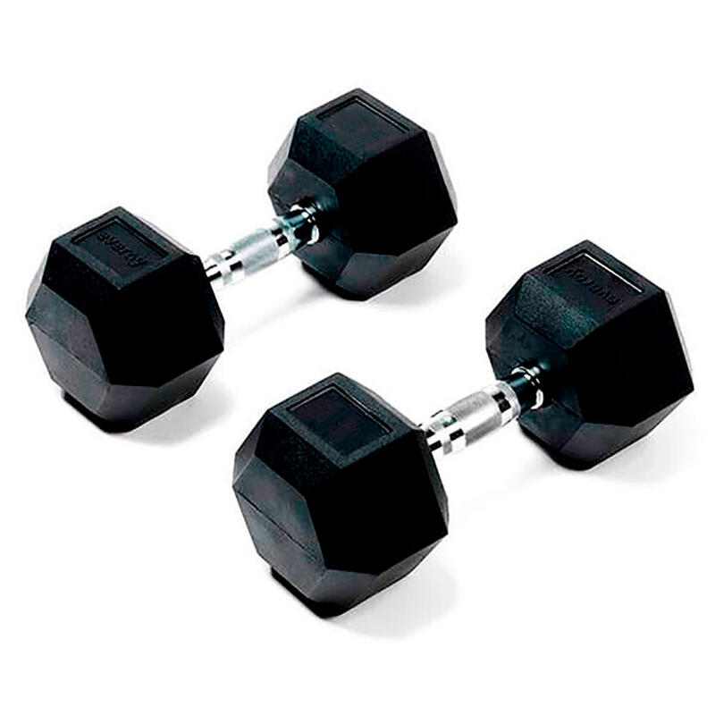 Soporte para Mancuernas Cromadas o Hexagonales. Color Negro 10 Pares (1 -  10 kg)