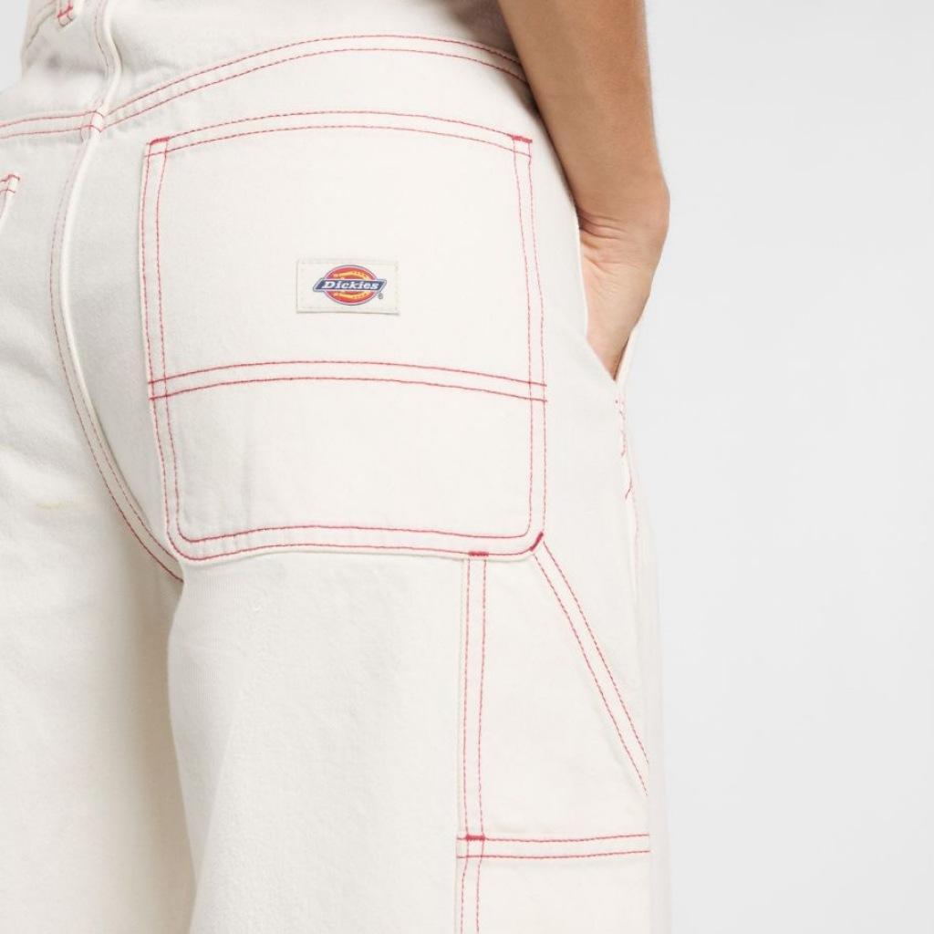 Broek Dickies Model Denim Carpenter Pant Kleur Wit 4/5