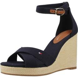 Sandales Tommy Hilfiger Modèle Flag High Wedge Espad Cr Couleur Bleu