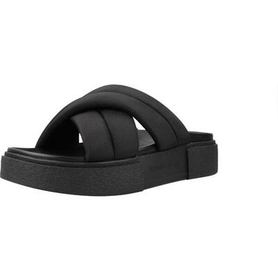 Sandalen tommy jeans model flatform sandal kleur zwart