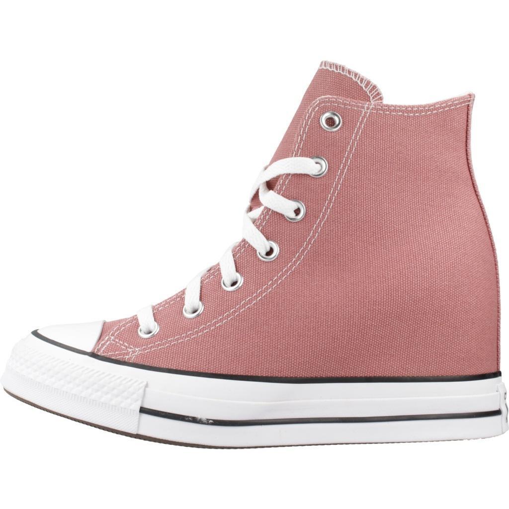 Baskets Converse Modèle Chuck Taylor All Star Wedge Couleur Rouge 2/5