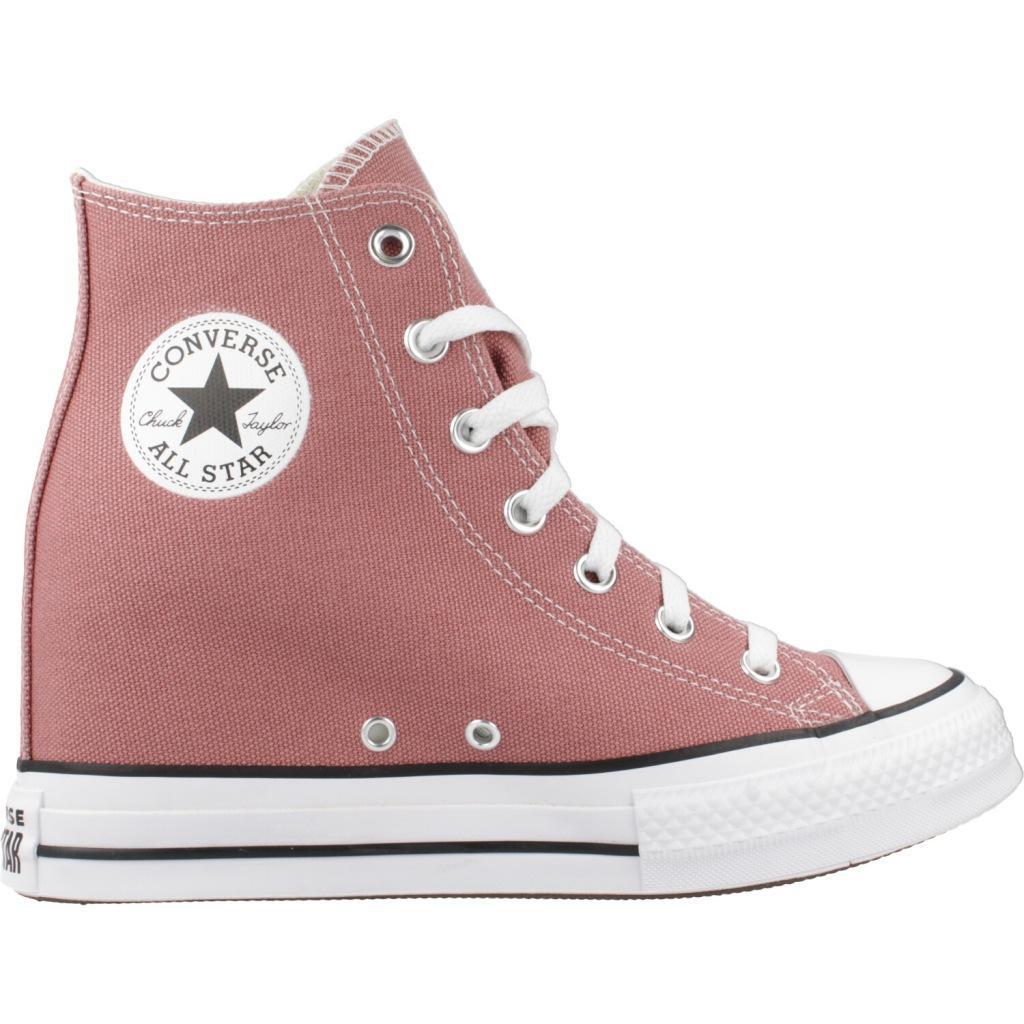 Baskets Converse Modèle Chuck Taylor All Star Wedge Couleur Rouge 4/5
