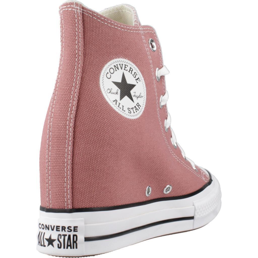 Baskets Converse Modèle Chuck Taylor All Star Wedge Couleur Rouge 3/5