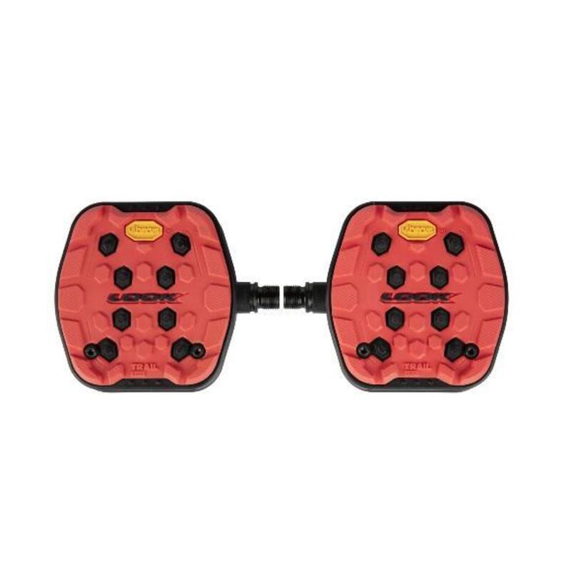 Pedales Para Ciclismo montaña look grip tamaño unico bicicleta unisex adulto rojo de carretera con agarre trailgripn