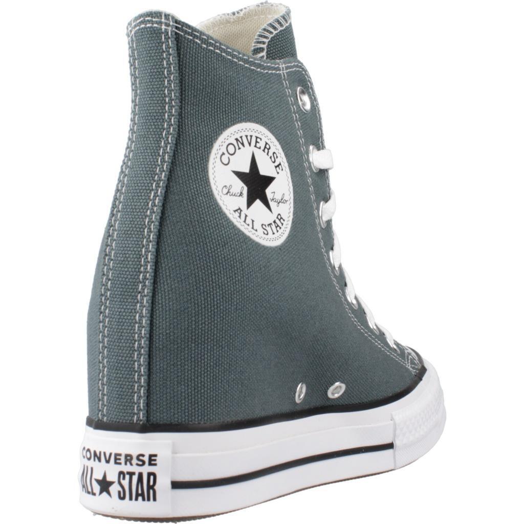 Scarpe Da Ginnastica Converse Modello Chuck Taylor All Star Wedge Colore Grigio 3/5