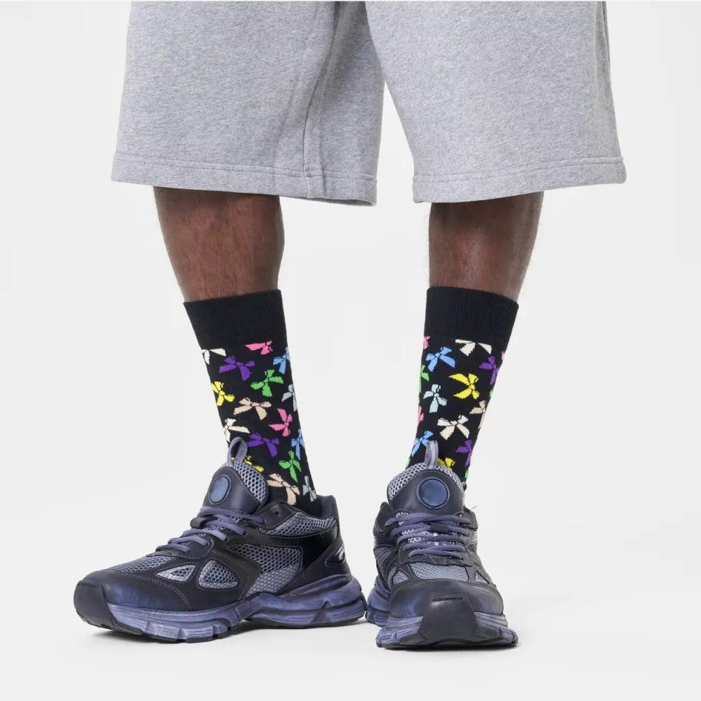 Meias Happy Socks Modelo Bow Sock Cor Preto 2/4