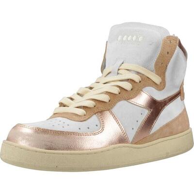 Scarpe Da Ginnastica Diadora Modello Alto Basket Used Colore Oro