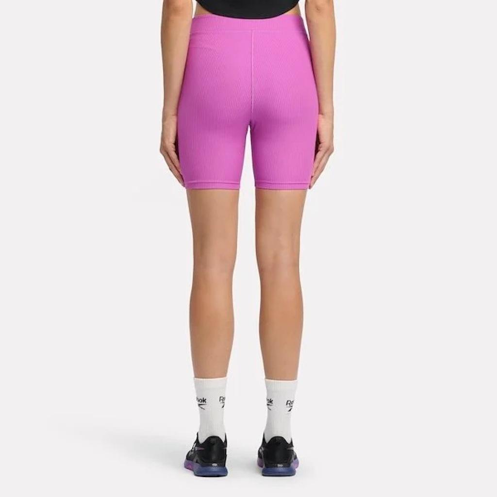 Broek Reebok Model Rib Bike Short Kleur Violet 3/5