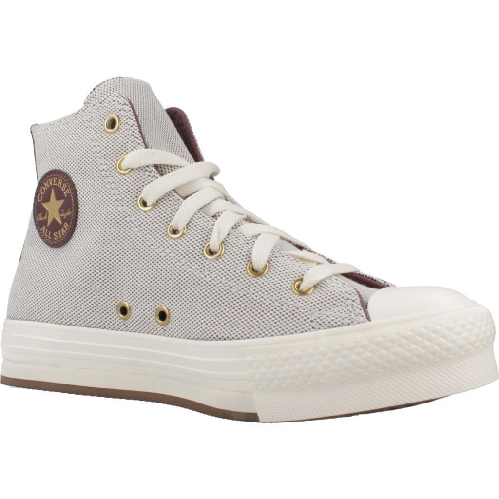 Ténis Converse Modelo Chuck Taylor All Star Eba Lift Hi Cor Castanho 5/5