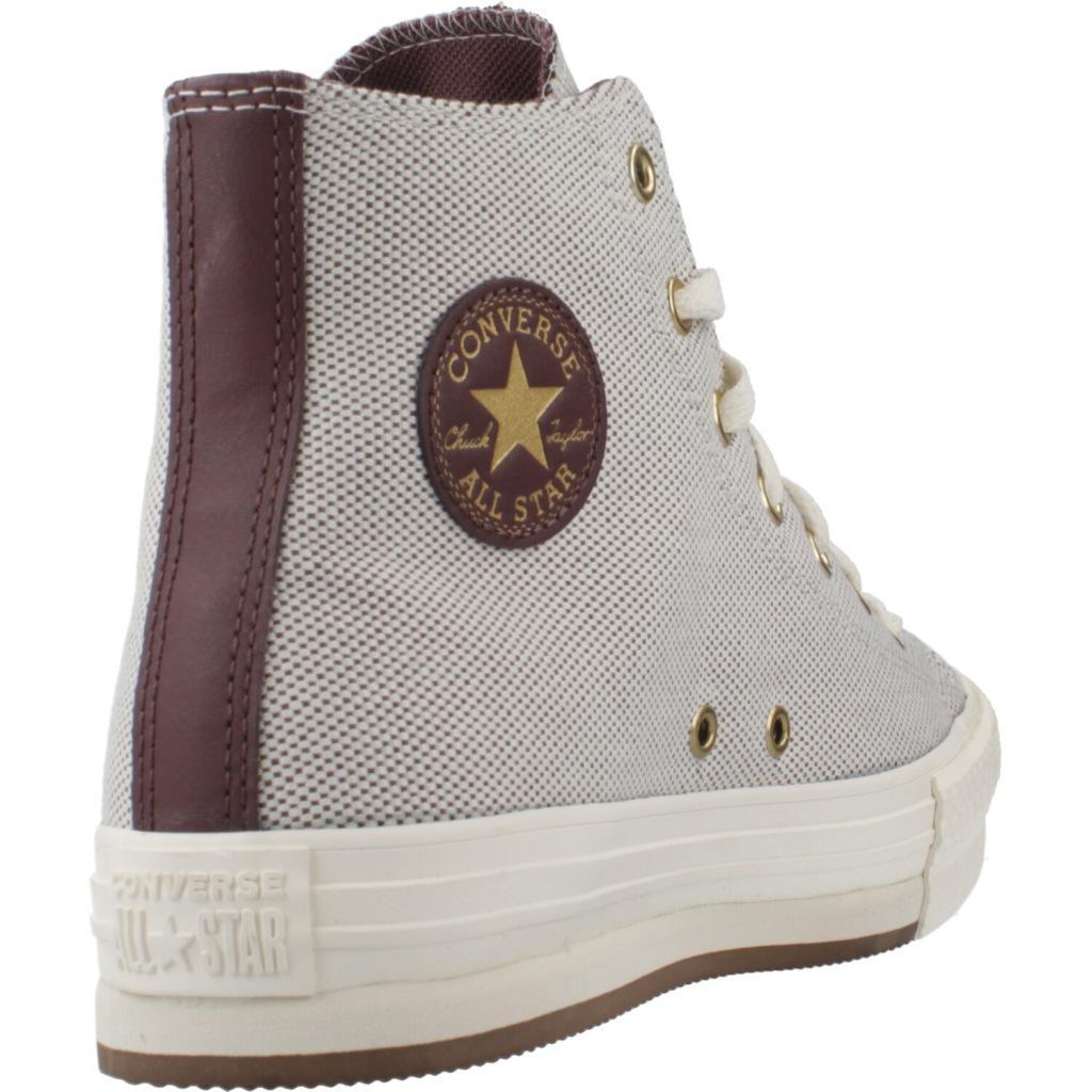 Ténis Converse Modelo Chuck Taylor All Star Eba Lift Hi Cor Castanho 3/5