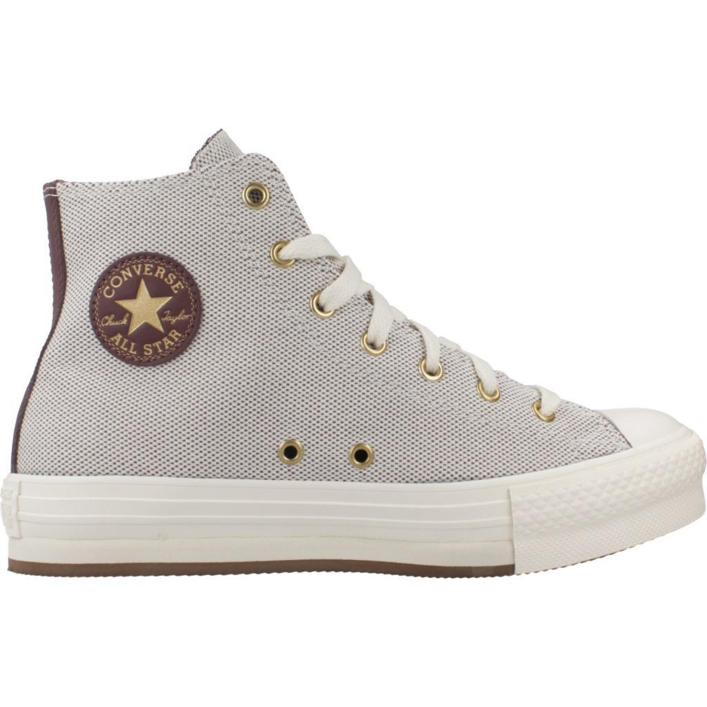 Ténis Converse Modelo Chuck Taylor All Star Eba Lift Hi Cor Castanho 4/5
