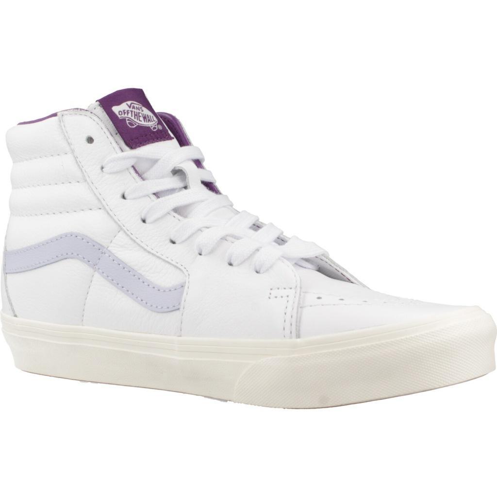 Sneakers Vans Model Sk8-hi Premium Leather Kleur Wit 5/5