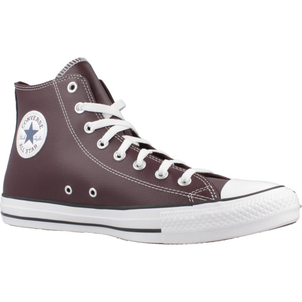 Baskets Converse Modèle Chuck Taylor All Star Faux Leather Couleur Bordeaux 5/5