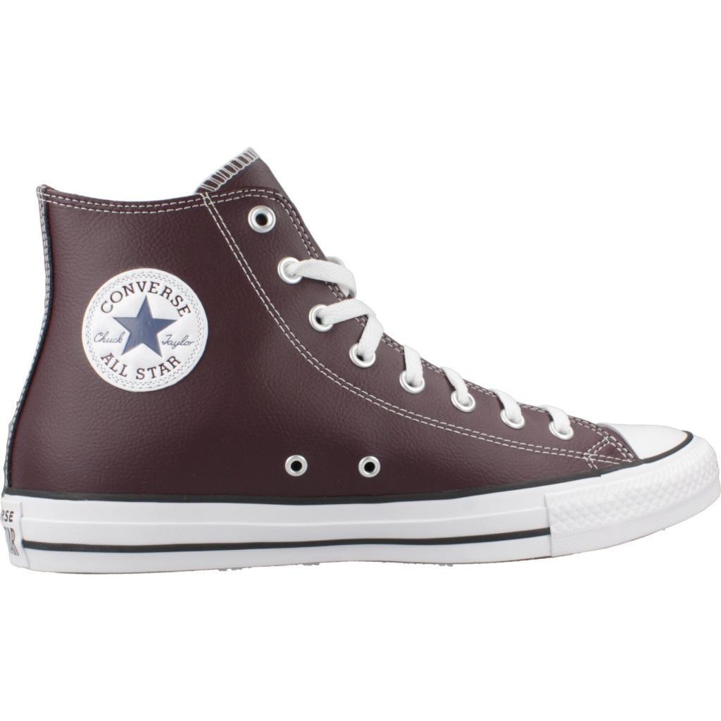 Baskets Converse Modèle Chuck Taylor All Star Faux Leather Couleur Bordeaux 4/5