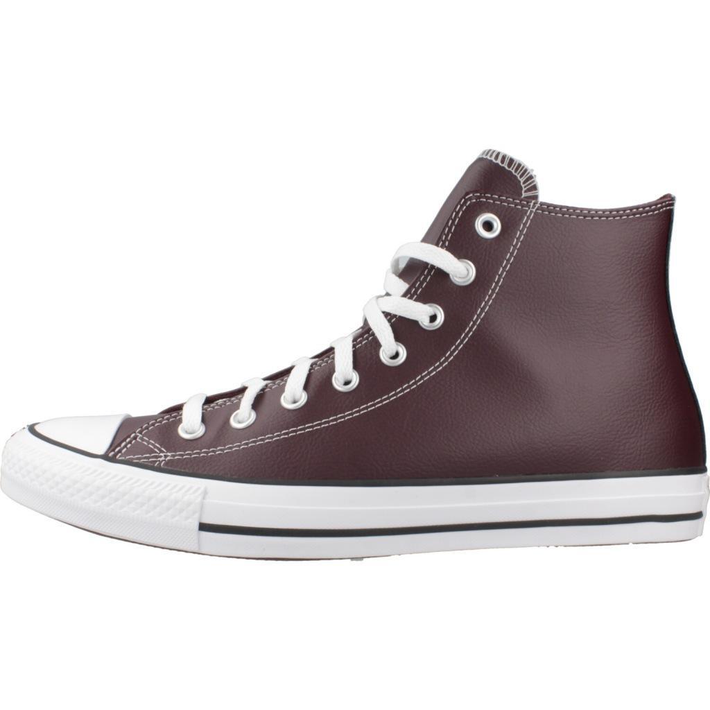 Baskets Converse Modèle Chuck Taylor All Star Faux Leather Couleur Bordeaux 2/5