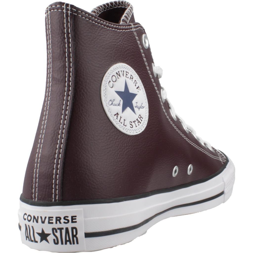 Baskets Converse Modèle Chuck Taylor All Star Faux Leather Couleur Bordeaux 3/5