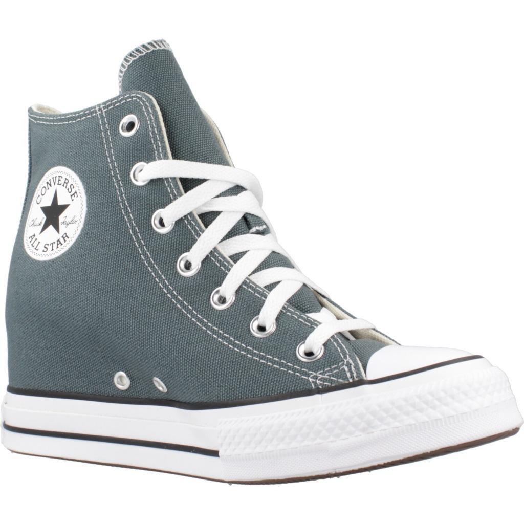 Scarpe Da Ginnastica Converse Modello Chuck Taylor All Star Wedge Colore Grigio 5/5