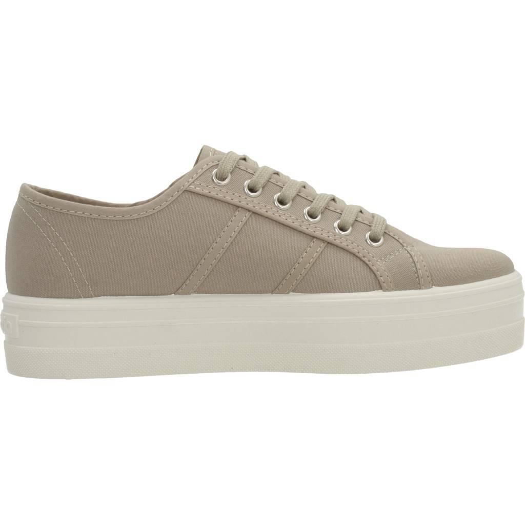 Barcelona Womens Lace Up Platform Canvas Trainers 4/6