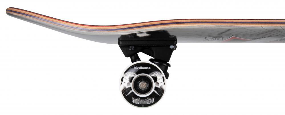 Skate Birdhouse Stage 3 Skull 2 7.75" Silver Foil 3/5