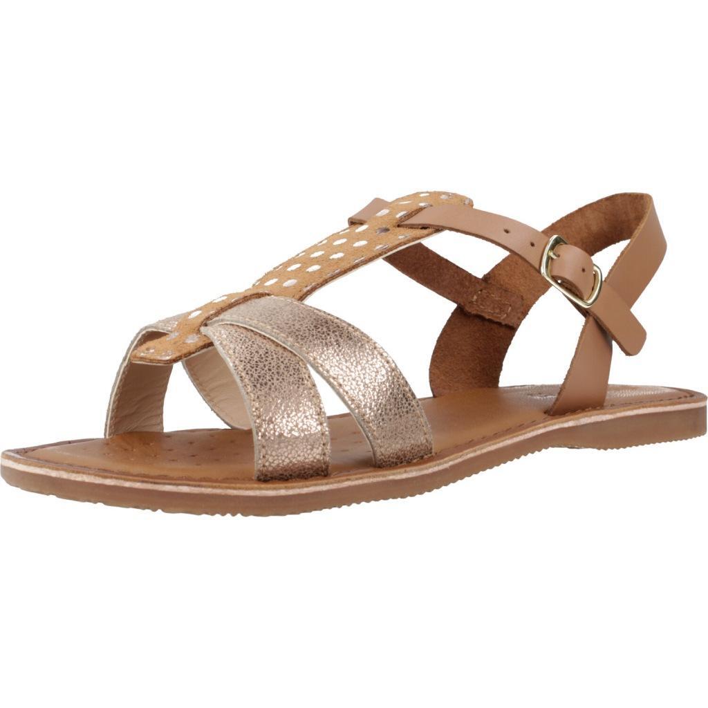 Sandały GEOX J SANDAL EOLIE GIRL Jasnobrązowy