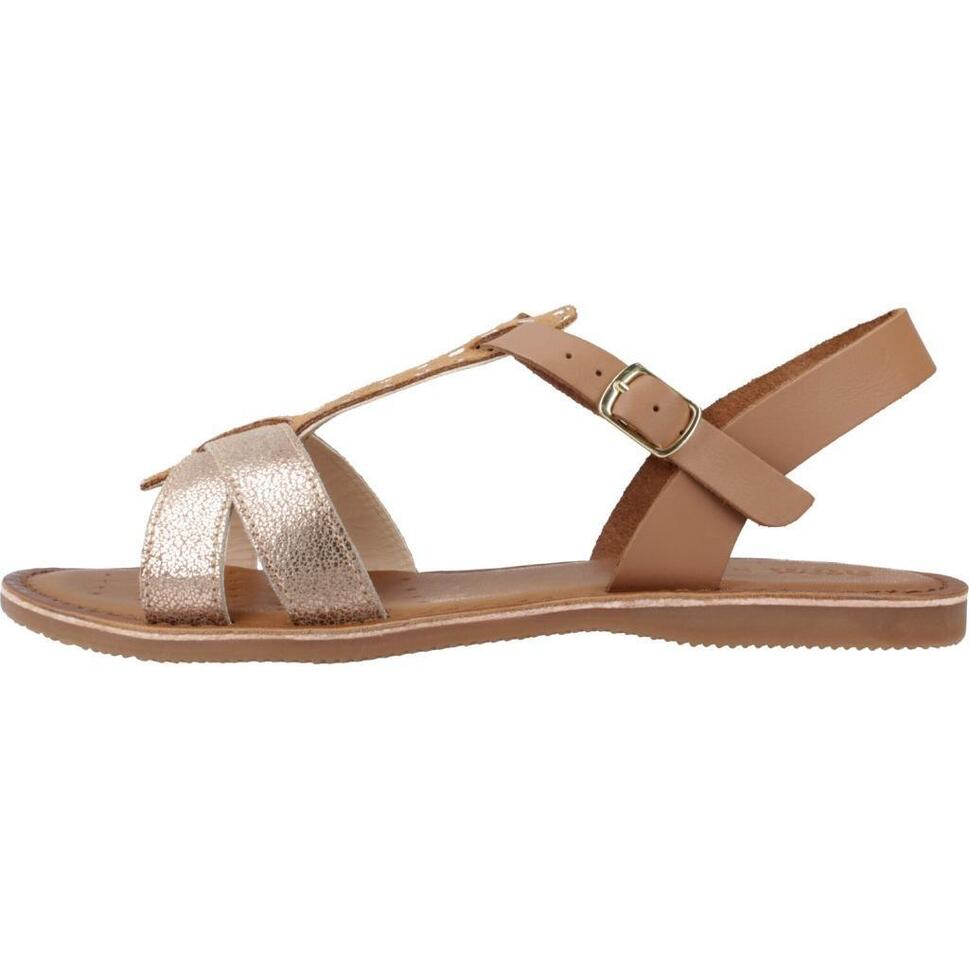Sandały GEOX J SANDAL EOLIE GIRL Jasnobrązowy