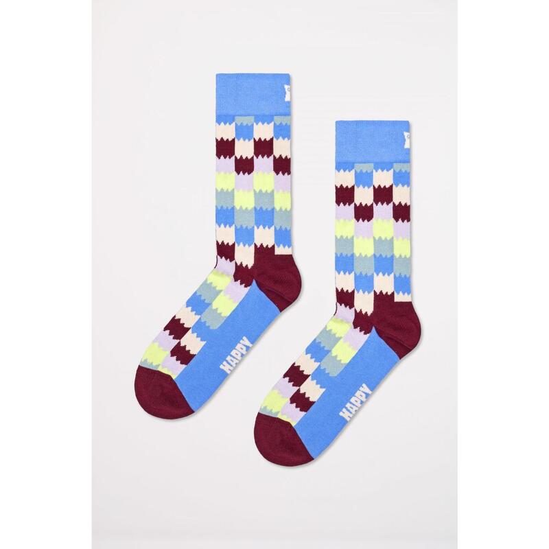 Ciorapi Happy Socks Model Dizzy Check Sock Culoare Albastru