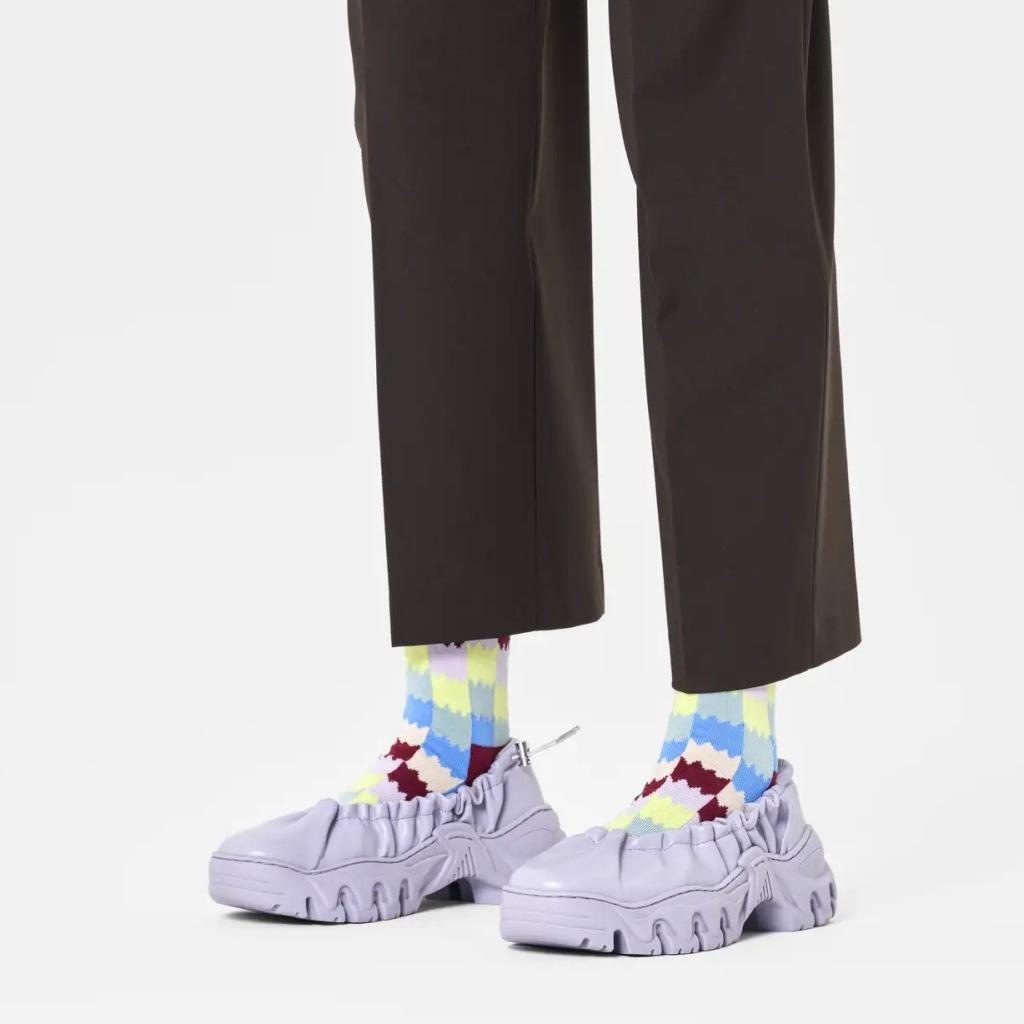 Sokken Happy Socks Model Dizzy Check Sock Kleur Blauw 2/4