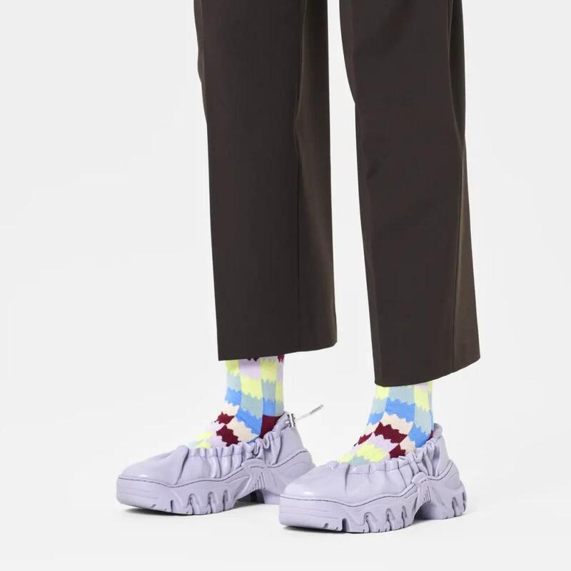 Ciorapi Happy Socks Model Dizzy Check Sock Culoare Albastru