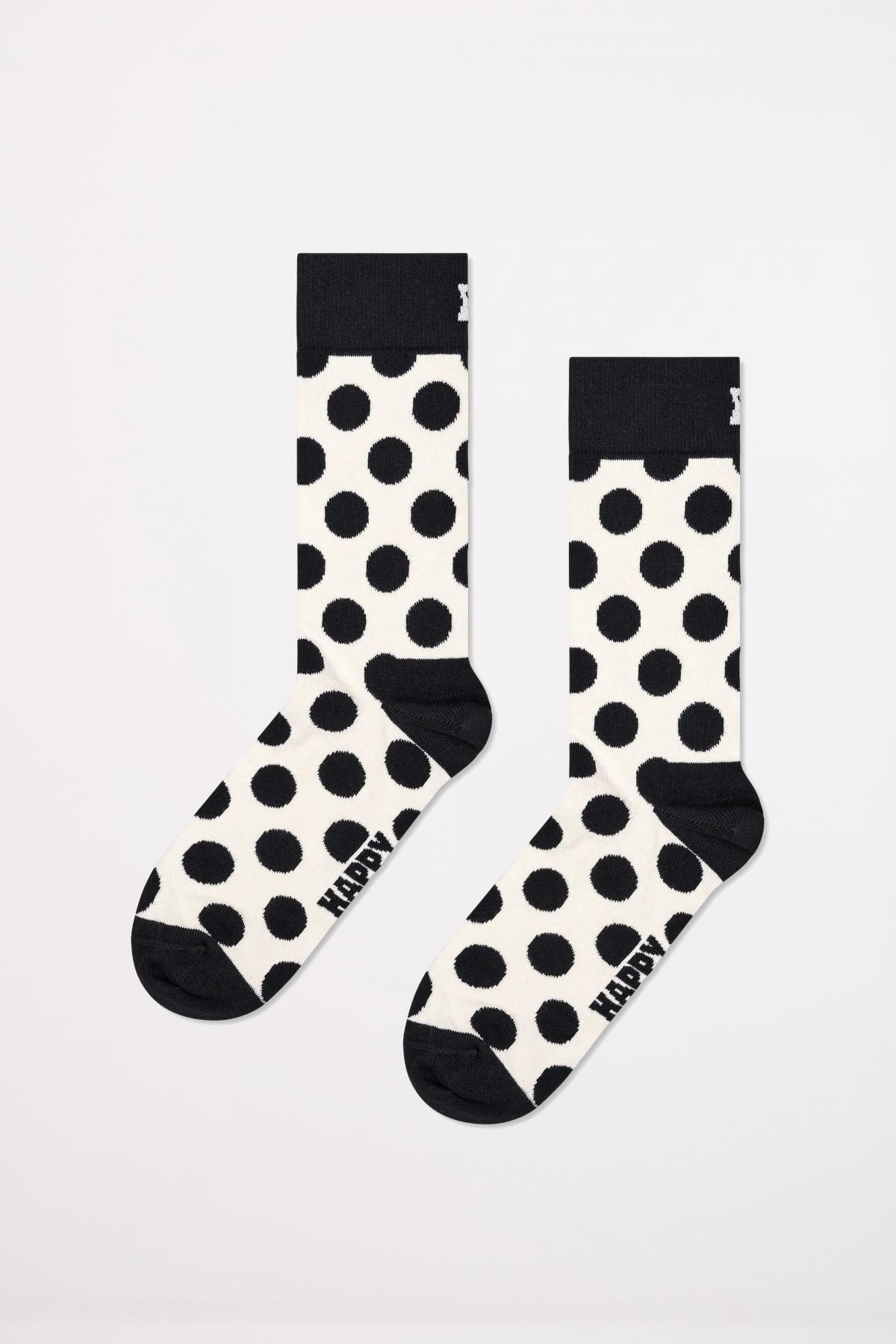 Chaussettes Happy Socks Modèle Big Dot Sock Couleur Blanc 3/4