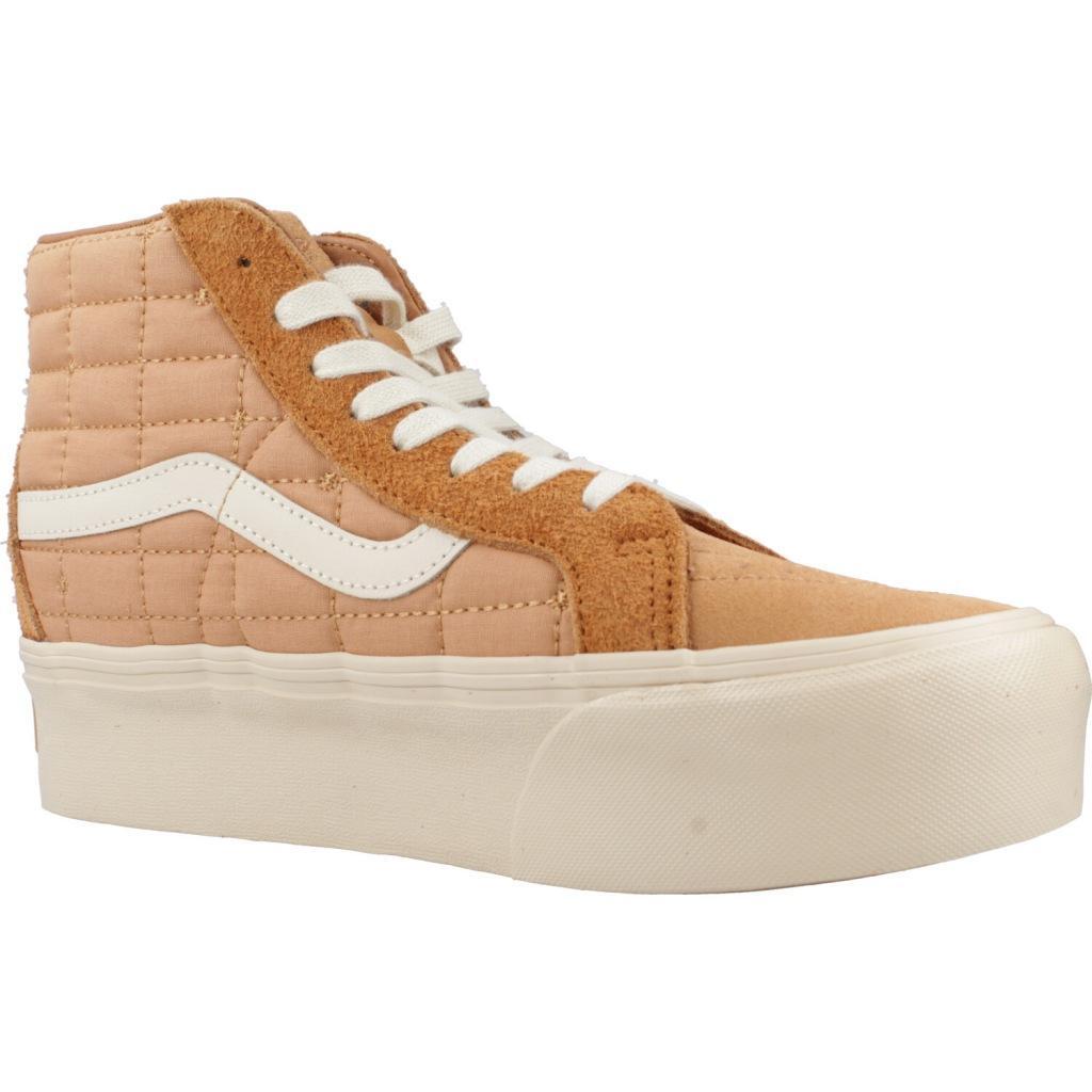 Baskets Vans Modèle Sk8-hi Reissue Plat Couleur Marron 5/5