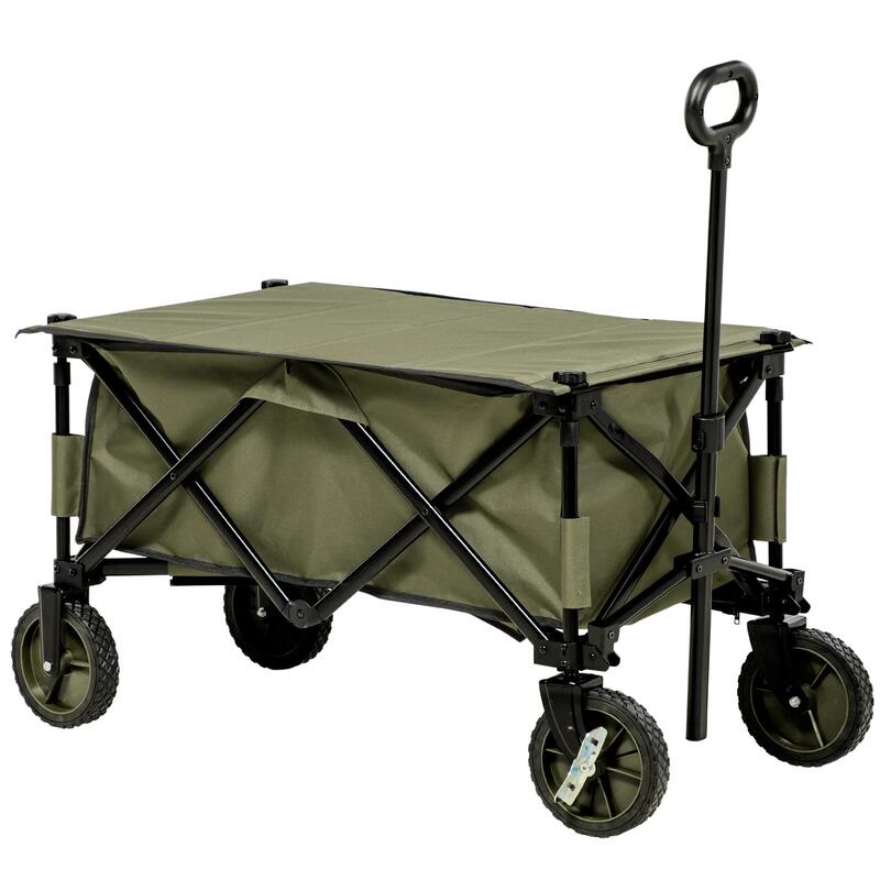 Carro Plegable para Playa y Camping Outsunny 108x55x93 cm Verde
