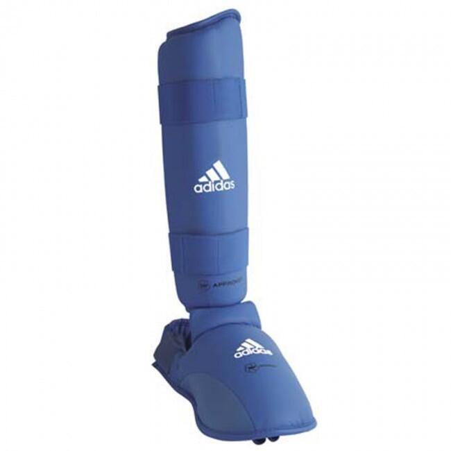 Caneleira+proteção pé amovível Karate vermelho / azul ADIDAS