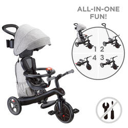 Tricycle évolutif EXPLORER 4 en 1 DELUXE PLAY - Gris