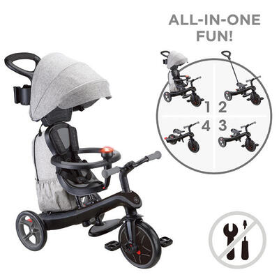 Trike Explorer 4 In 1 Deluxe Play V2 schwarz-grau