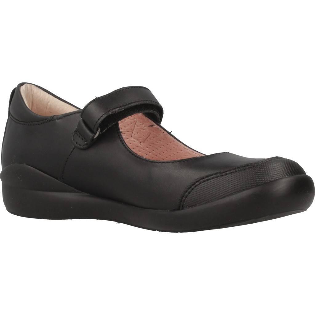 Sapatilhas de Presilha Escolares Biomecanics de Pele para Meninas em Preto 5/5