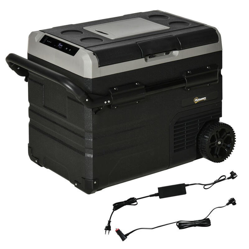 Congelador de Compresor Outsunny 71.1x46x57.1 cm Negro