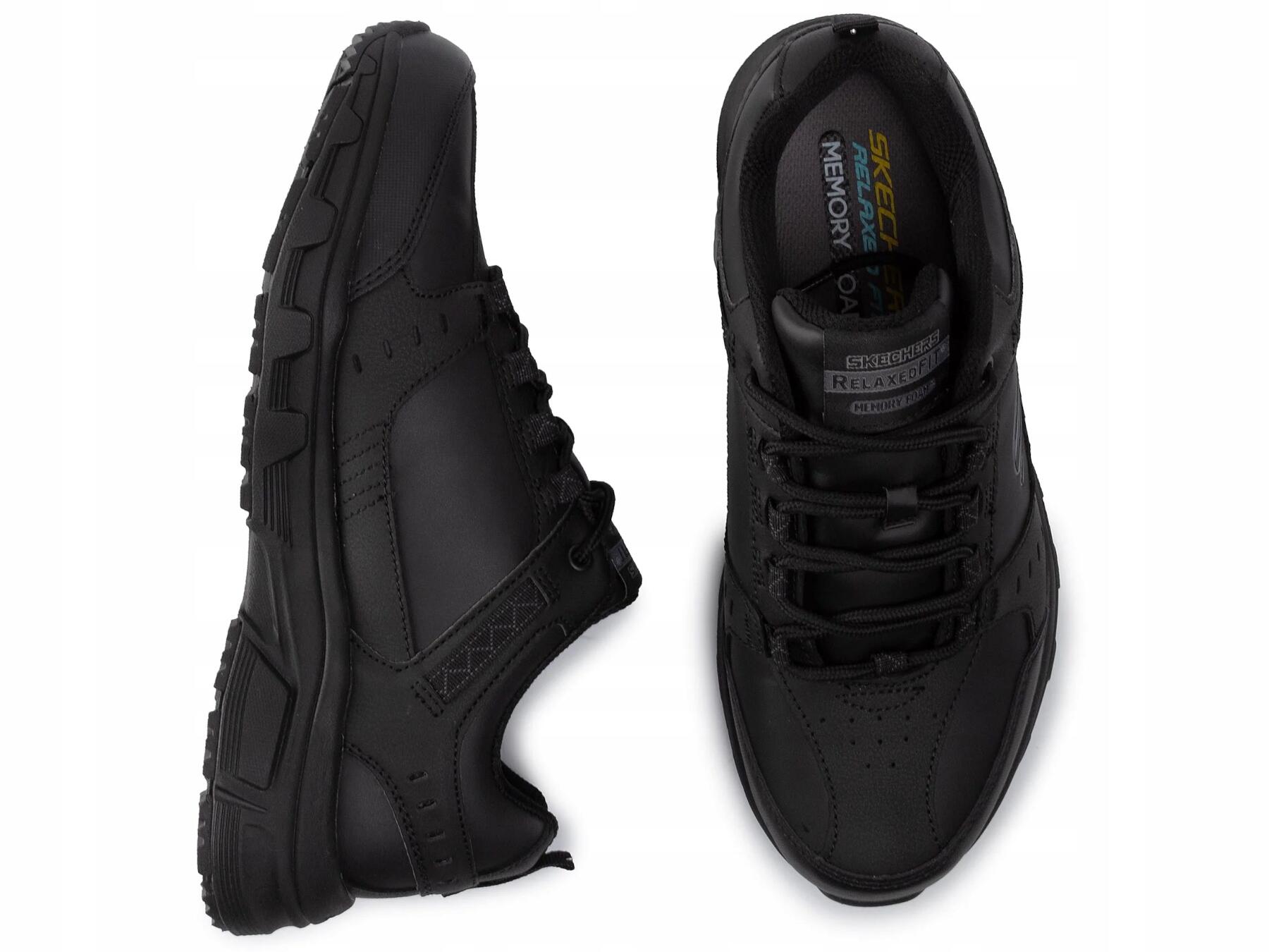 BUTY męskie SKECHERS REDWICK 51896-BBK sneakersy czarne sportowe 45,5 7/7