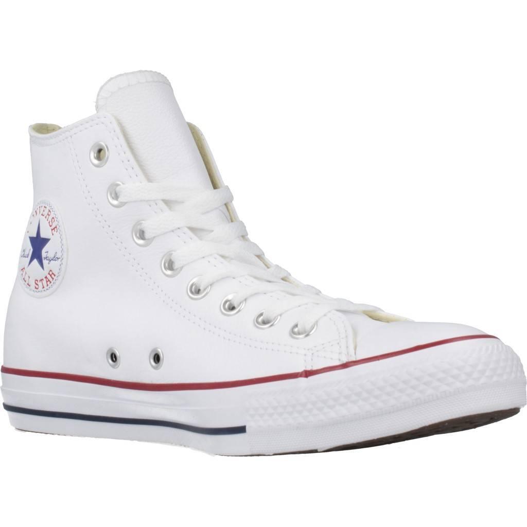 Baskets Converse Chuck Taylor HI Leather, Blanc, Unisexe 5/5