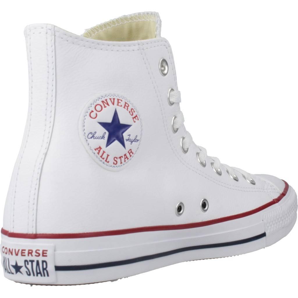 Baskets Converse Chuck Taylor HI Leather, Blanc, Unisexe 3/5
