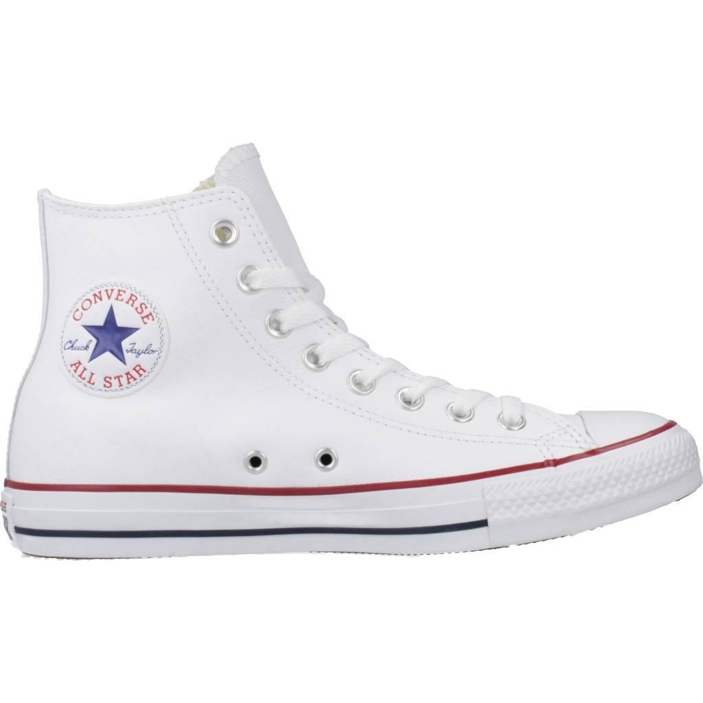 Baskets Converse Chuck Taylor HI Leather, Blanc, Unisexe 4/5