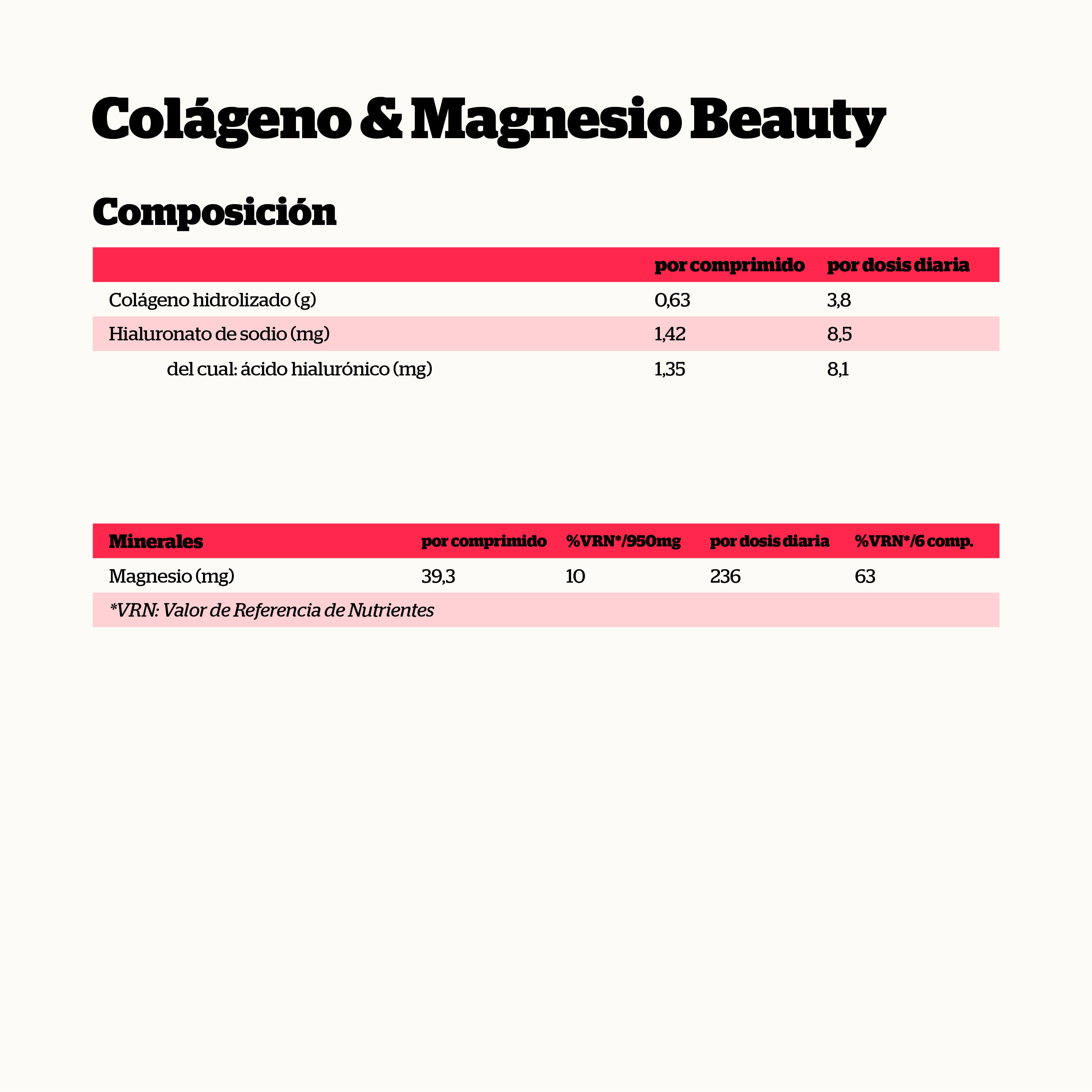 Beauty (Collagène & Magnésium & Acide Hyaluronique) - 200 tabs de Nutrisport 2/4
