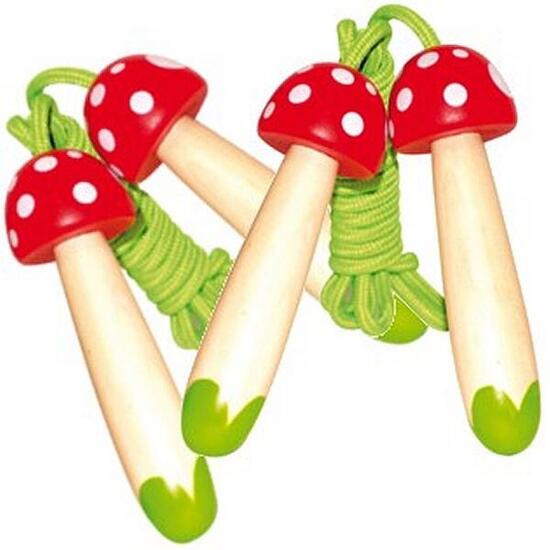 Skakanka Simply For Kids z drewnianymi rączkami w kształcie grzybka, 2 m