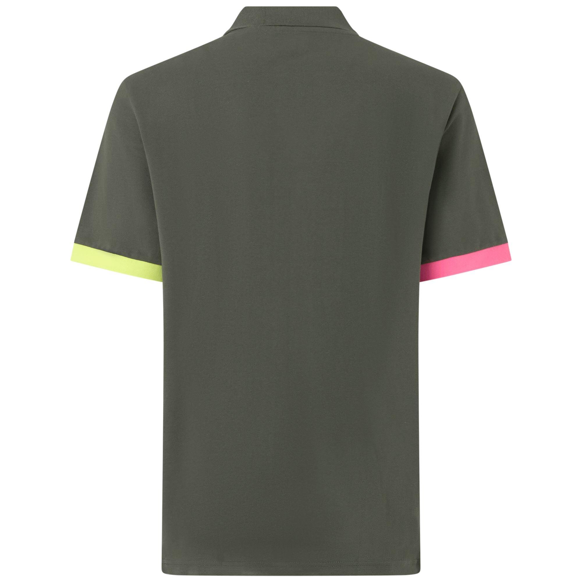 Polo da uomo in cotone verde da sportivo 3/7