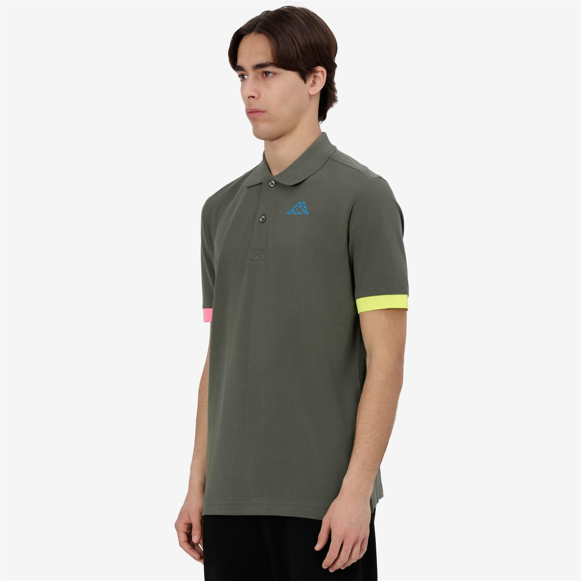 Polo da uomo in cotone verde da sportivo 5/7