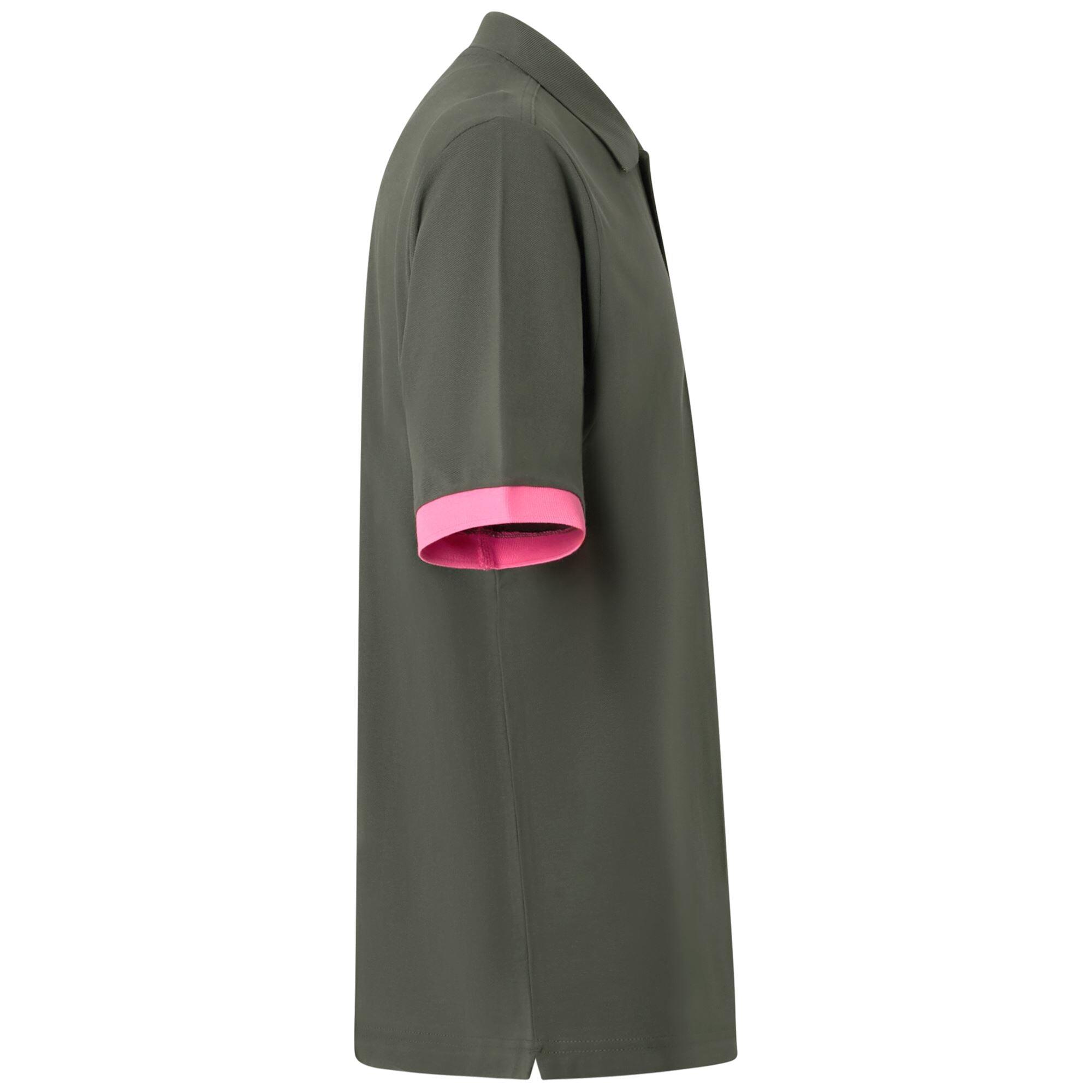 Polo da uomo in cotone verde da sportivo 2/7