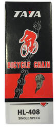 Chaîne Taya HL-408 single speed 1/2 x 3/32, 112 maillons, argent