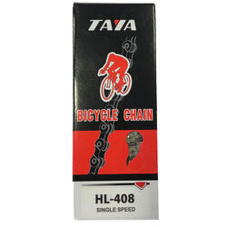 Chaîne Taya HL-408 single speed 1/2 x 3/32, 112 maillons, argent