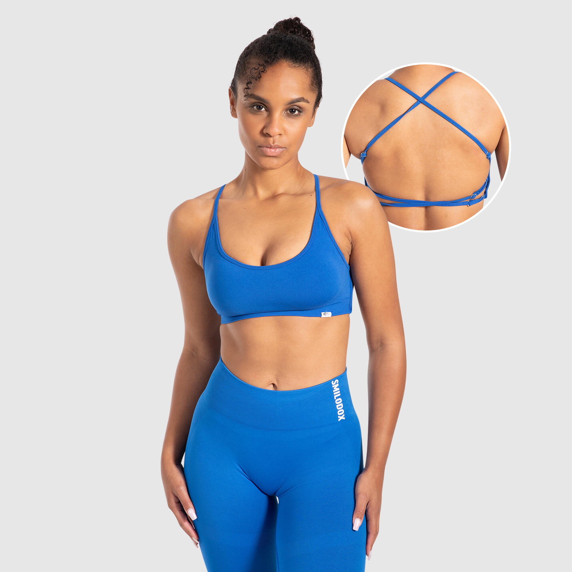 SMILODOX Damen Sport BH Sena Blau